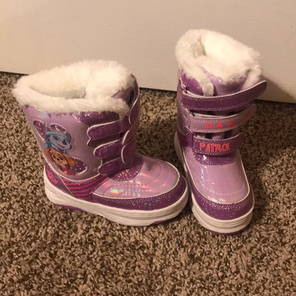 Paw patrol girls size 8 toddler snow boots